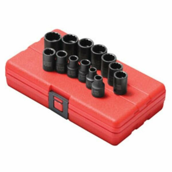 Gourmetgalley 0.38 in. Drive 12-Point Metric Impact Socket Set - 13 Piece GO3646653